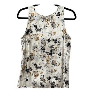 LOFT, Size S, sleeveless, Polyester,Autumn floral blouse.